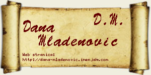 Dana Mladenović vizit kartica
